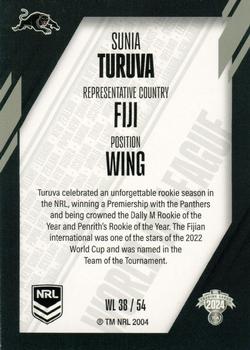2024 NRL Traders Titanium - World In League #WL38 Sunia Turuva Back